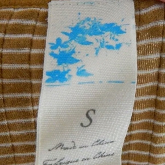 C. Keer Anthro Golden Brown Pleated Top - Picture 2 of 4